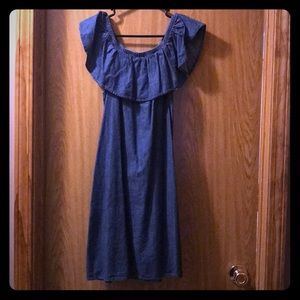 Denim Knee Length Dress